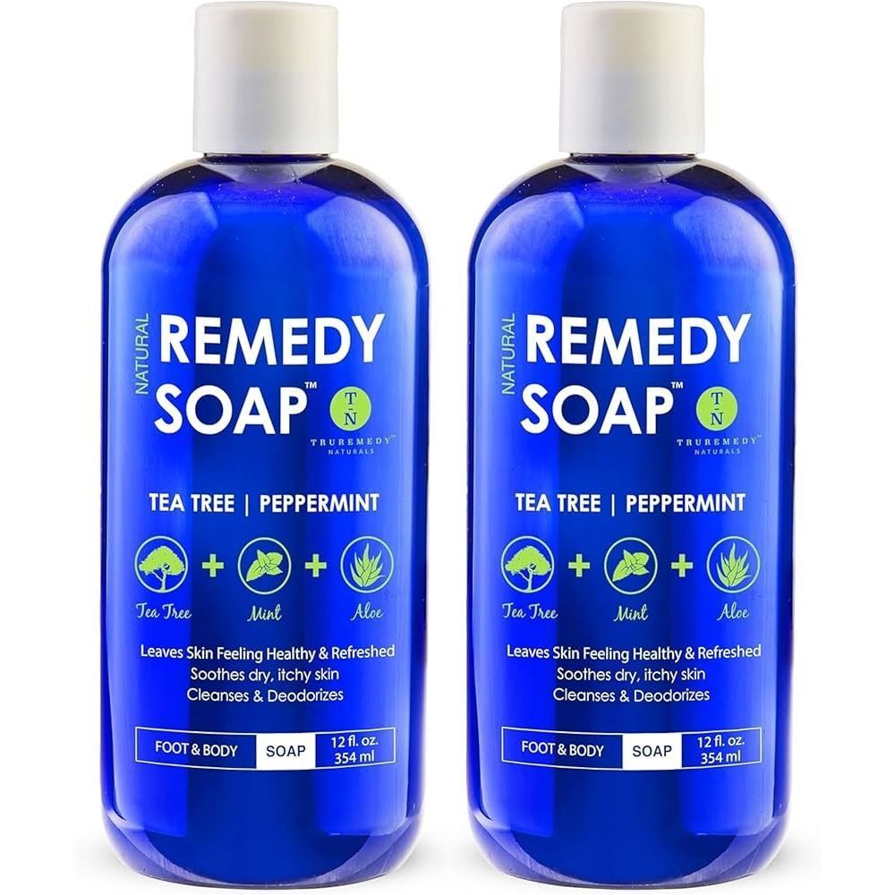 Remedy soap, Teatree, peppermint, aloe body wash, pack of 2 new Truremedy Natura